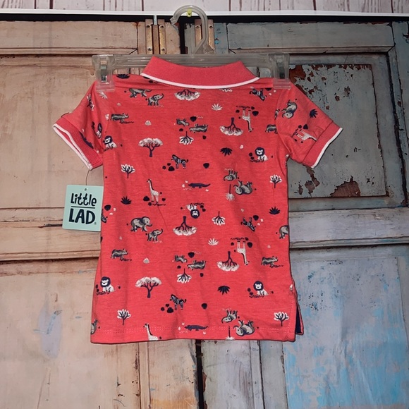 Little Lad jungle/safari themed little boys 2T Polo shirt NWT - Picture 3 of 5